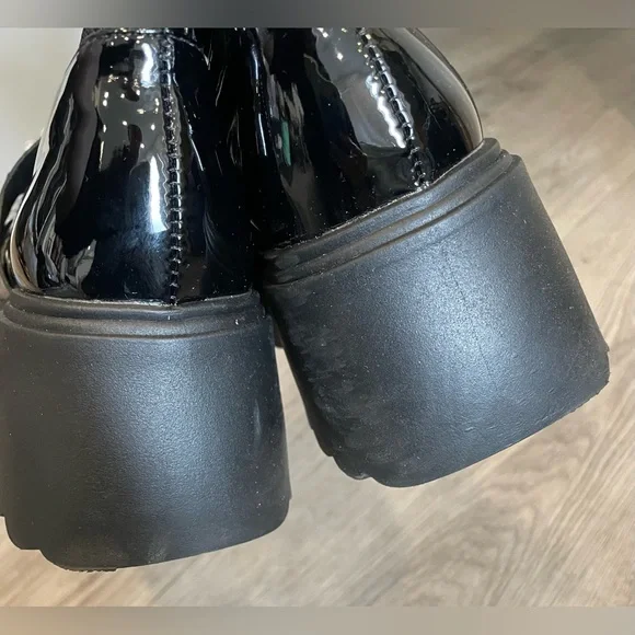 Elegant Women's Platform Sock Boots with Pearl Detail Black size 38 - Picture 10 of 11